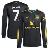 Mason Mount Manchester United 2025/26 Third Long Sleeve Player Jersey Discount - Black