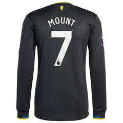 Mason Mount Manchester United 2025/26 Third Long Sleeve Player Jersey Discount - Black