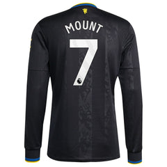 Mason Mount Manchester United 2025/26 Third Replica Long Sleeve Player Jersey Discount - Black