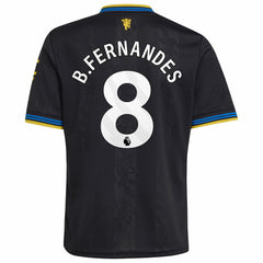 Bruno Fernandes Manchester United Youth 2025/26 Third Replica Player Jersey Discount - Black