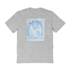 Diego Maradona Argentina National Team Vive La Fete Women's Vintage Stamp T-Shirt for sale - Gray