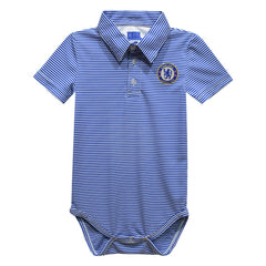 Chelsea Vive La Fete Infant Pencil Stripe Polo Bodysuit Discount - Royal