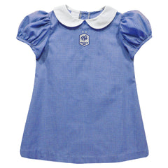 France National Team Vive La Fete Girls Infant Gingham Puffy A-Line Dress for sale - Royal