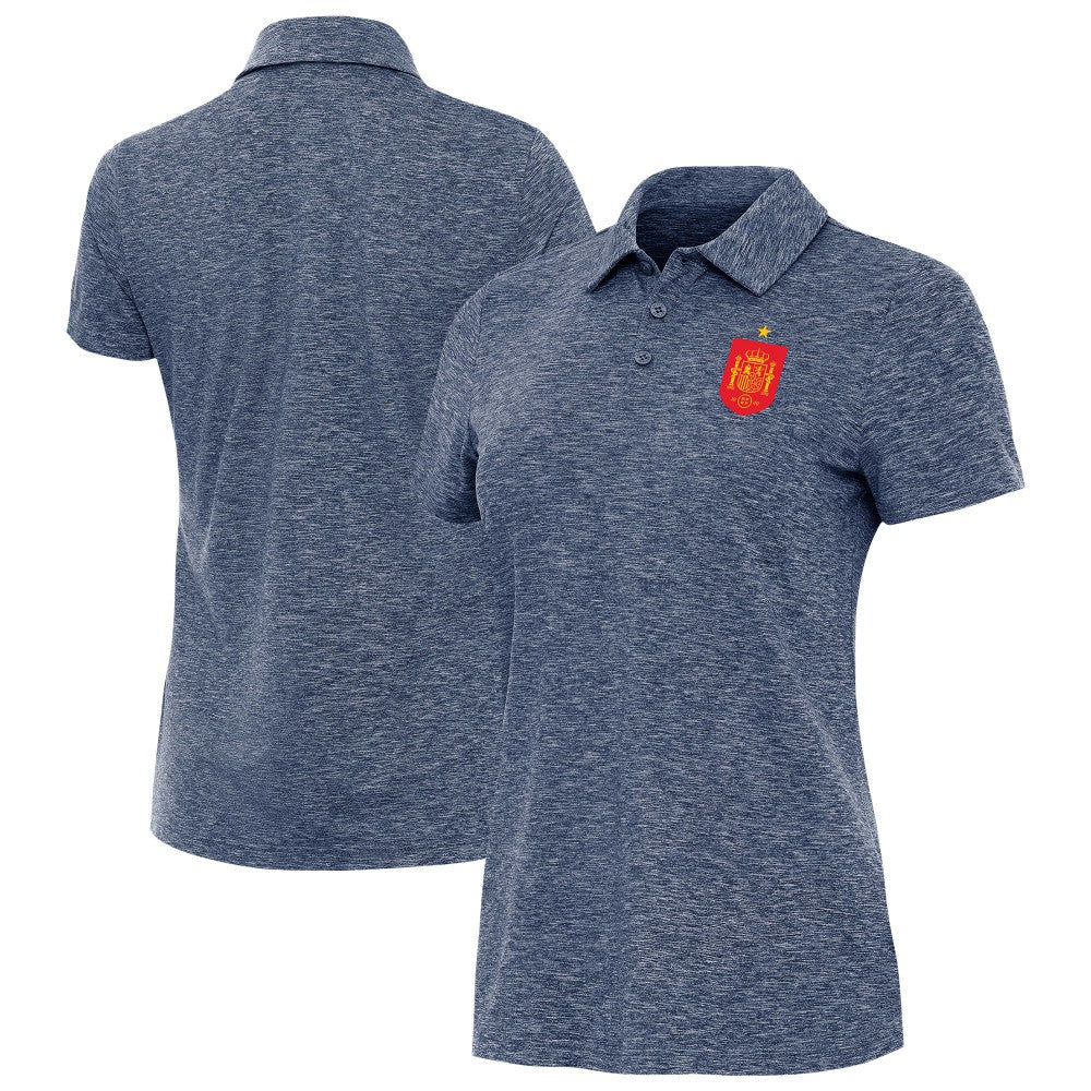 Spain National Team Antigua Women's Triple Shot Polo for sale - Heather Navy