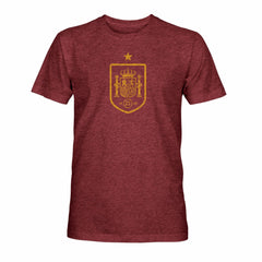 Spain National Team 1863FC Mono Badge Vintage Tri-Blend T-Shirt for sale - Maroon