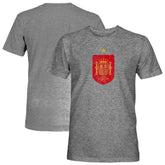 Spain National Team 1863FC Color Badge Vintage Tri-Blend T-Shirt for sale - Gray