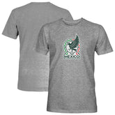 Mexico National Team 1863FC Color Badge Vintage Tri-Blend T-Shirt for sale - Gray