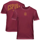 Spain National Team 1863FC Back Wordmark Soft Wash T-Shirt for sale - Red