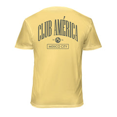 Club America 1863FC Back Wordmark Soft Wash T-Shirt Discount - Yellow
