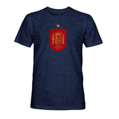 Spain National Team 1863FC Color Badge Tri-Blend T-Shirt for sale - Navy