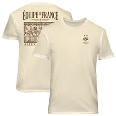 France National Team 1863FC Vintage Soft Wash T-Shirt for sale - Cream