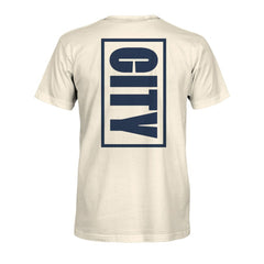 Manchester City 1863FC Big Logo Heavyweight T-Shirt Discount - Cream