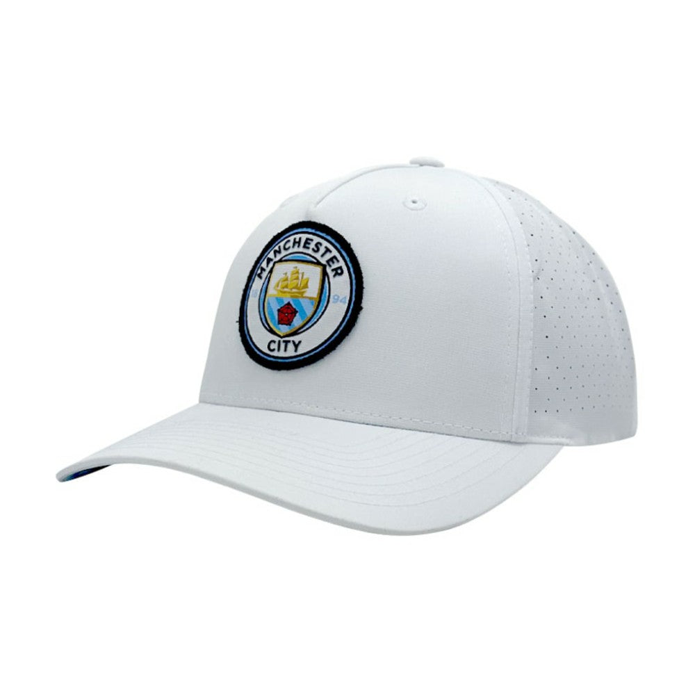 Manchester City 1863FC Mono Badge High Point Adjustable Hat Discount - White