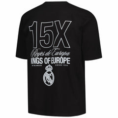 Real Madrid Peace Collective Unisex European Champions Heavyweight T-Shirt Discount - Black