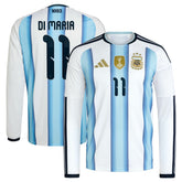 Angel Di Maria Argentina National Team 2026 Home Replica Long Sleeve Jersey for sale - White