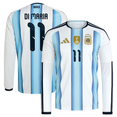 Angel Di Maria Argentina National Team 2026 Home Replica Long Sleeve Jersey for sale - White