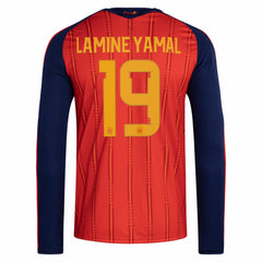 Lamine Yamal Spain National Team 2026 Home Replica Long Sleeve Jersey for sale - Red