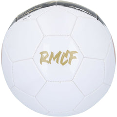 Endrick Real Madrid Autographed White/Gold Logo Soccer Ball