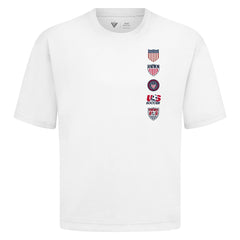 USMNT Levelwear Luxe Signature Knit Timeline T-Shirt for sale - White