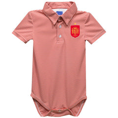 Spain National Team Vive La Fete Infant Polo Pencil Stripe Bodysuit for sale - Red