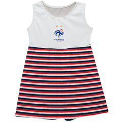 France National Team Vive La Fete Girls Youth Striped Tank Top Dress for sale - White