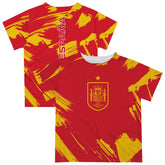Spain National Team Vive La Fete Toddler Paint Brush T-Shirt for sale - Red
