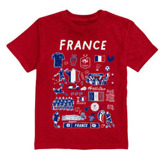 France National Team Vive La Fete Youth Impressions Artwork T-Shirt for sale - Red