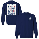 France National Team Vive La Fete Women's Impressions Artwork Sweatshirt for sale - Navy