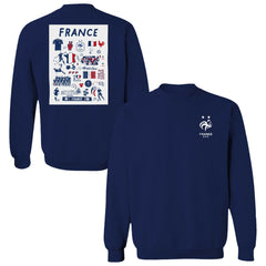 France National Team Vive La Fete Women's Impressions Artwork Sweatshirt for sale - Navy