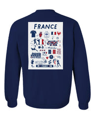 France National Team Vive La Fete Women's Impressions Artwork Sweatshirt for sale - Navy