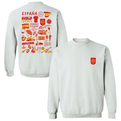 Spain National Team Vive La Fete Women's Impressions Artwork Sweatshirt for sale - White