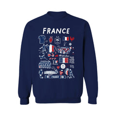 France National Team Vive La Fete Women's Impressions Artwork Sweatshirt for sale - Navy