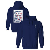 France National Team Vive La Fete Women's Impressions Artwork Hoodie for sale - Navy