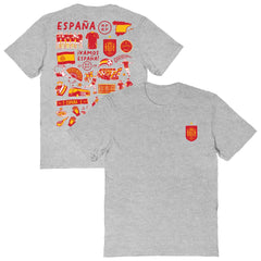 Spain National Team Vive La Fete Women's Impressions Artwork Fitted T-Shirt for sale - Gray