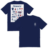 France National Team Vive La Fete Women's Impressions Artwork Fitted T-Shirt for sale - Navy