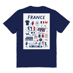 France National Team Vive La Fete Women's Impressions Artwork Fitted T-Shirt for sale - Navy