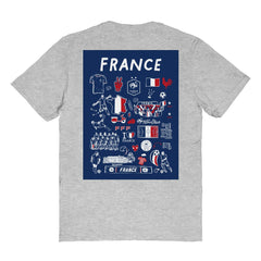 France National Team Vive La Fete Women's Impressions Artwork Fitted T-Shirt for sale - Gray