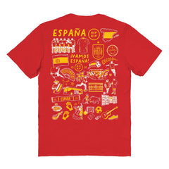 Spain National Team Vive La Fete Women's Impressions Artwork Fitted T-Shirt for sale - Red