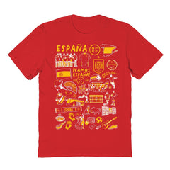 Spain National Team Vive La Fete Women's Impressions Artwork Fitted T-Shirt for sale - Red