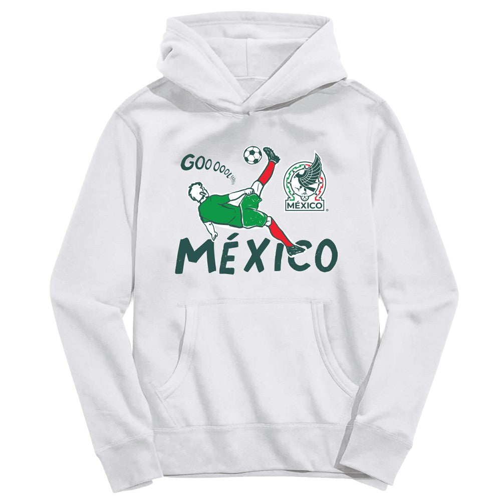 Mexico National Team Vive La Fete Youth Chilena Style Hoodie for sale - White