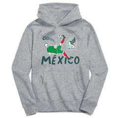 Mexico National Team Vive La Fete Youth Chilena Style Hoodie for sale - Gray