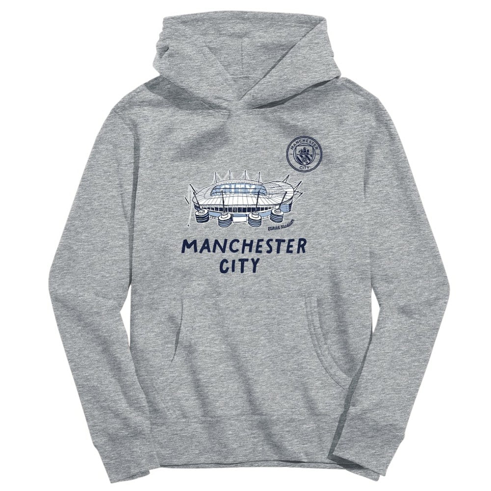 Manchester City Vive La Fete Youth Stadium Style Hoodie Discount - Gray