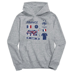 France National Team Vive La Fete Toddler Impressions Icons Hoodie for sale - Gray