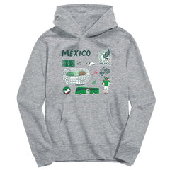 Mexico National Team Vive La Fete Toddler Impressions Icons Hoodie for sale - Gray