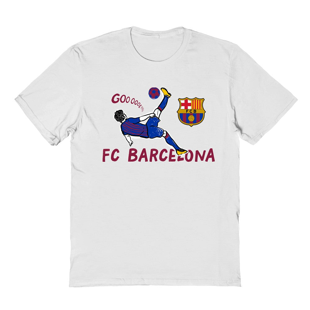 Barcelona Vive La Fete Youth Chilena Style T-Shirt on sale - White