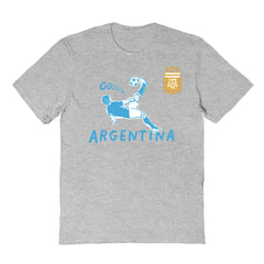 Argentina National Team Vive La Fete Youth Chilena Style T-Shirt for sale - Gray