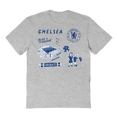 Chelsea Vive La Fete Youth Impressions Icons T-Shirt on sale - Gray