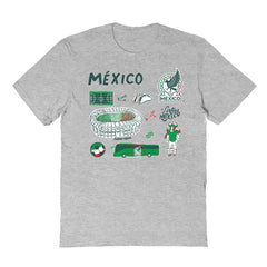 Mexico National Team Vive La Fete Youth Impressions Icons T-Shirt for sale - Gray