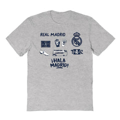 Real Madrid Vive La Fete Youth Impressions Icons T-Shirt Discount - Gray