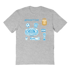 Argentina National Team Vive La Fete Youth Impressions Icons T-Shirt for sale - Gray